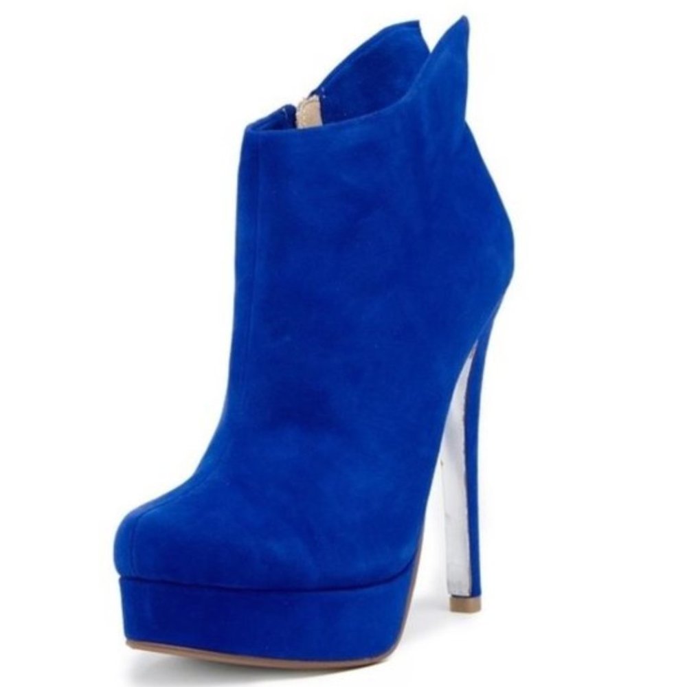 Kristin Cavallari by Chinese Laundry Genuine Suede Platform Booties Size 9.5 - Picture 4 of 5